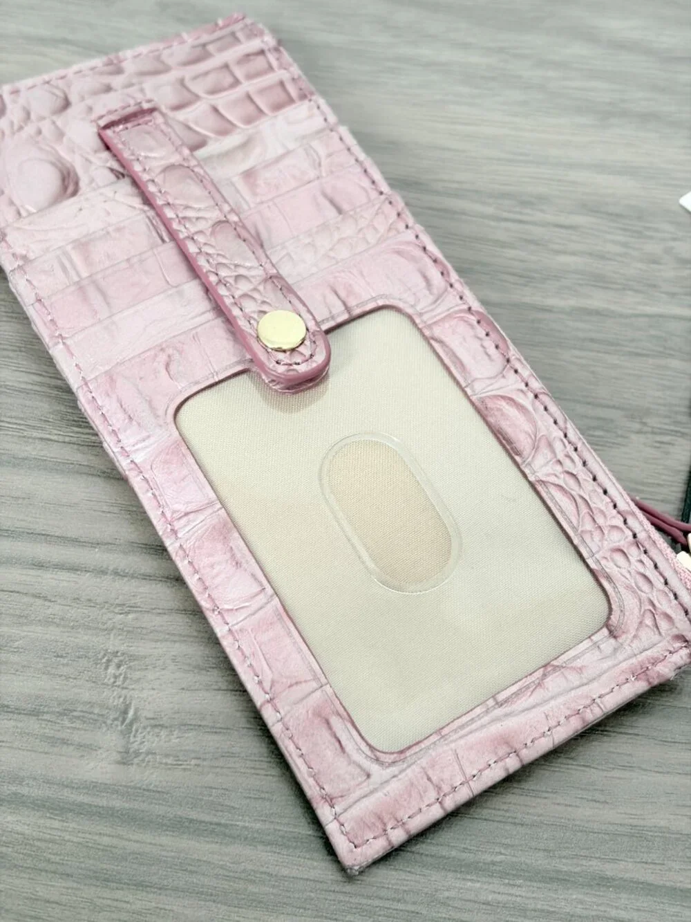 BRAHMIN Credit Card Wallet Pearl Pink